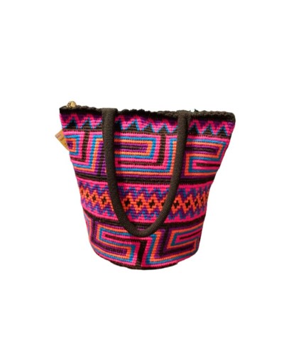 Artesania bolso tribales neón