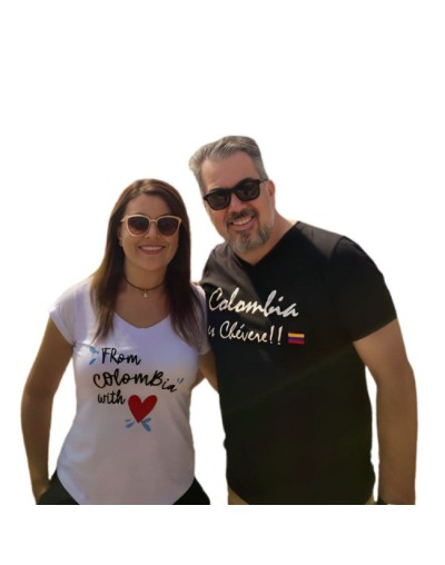Camiseta estampada colombia es chévere