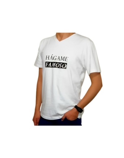 Camiseta estampada hágame famoso