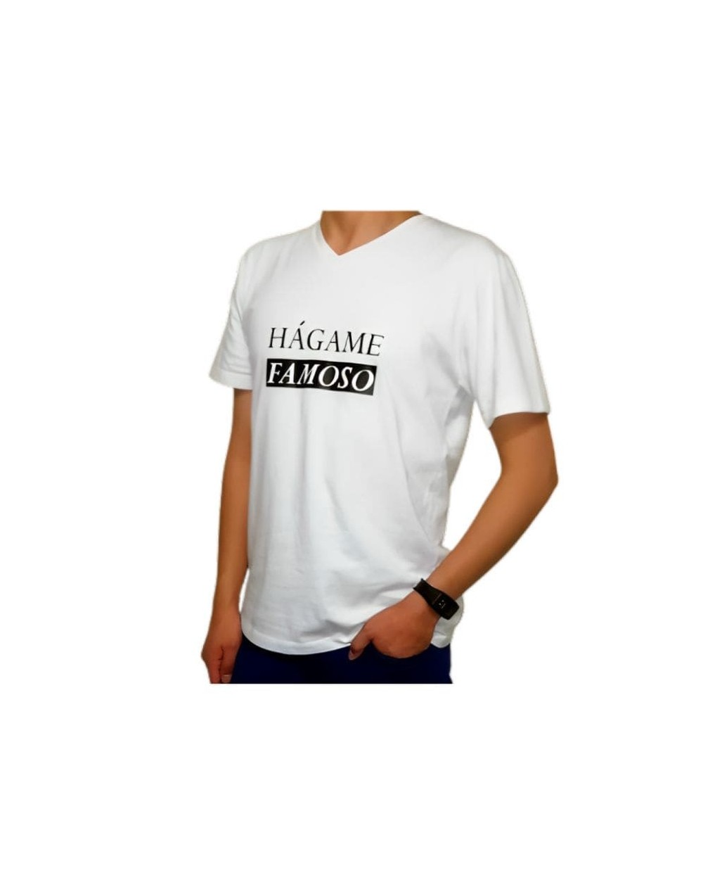Camiseta estampada hágame famoso