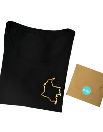 Camiseta estampada mapa colombia