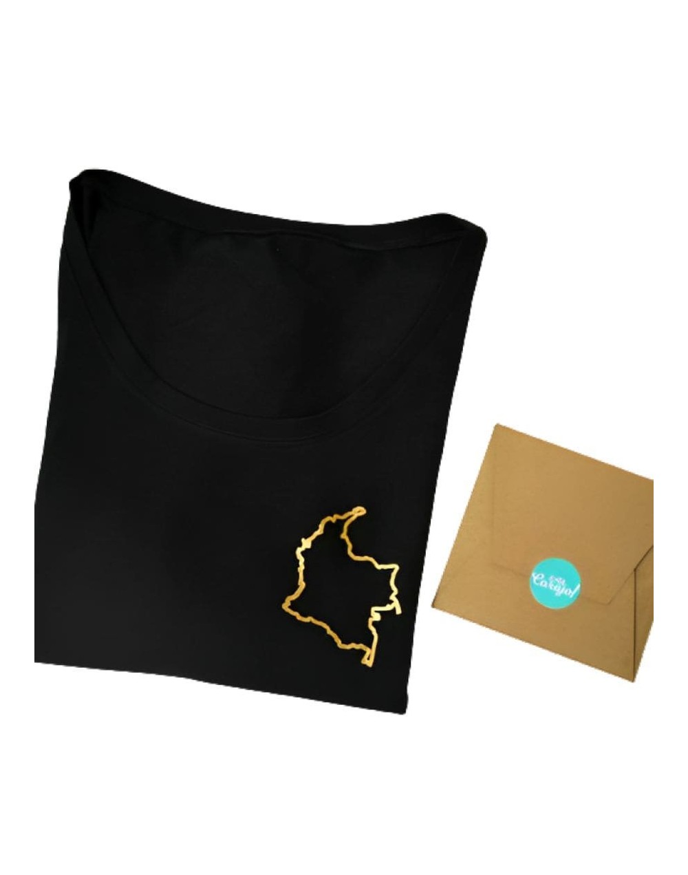 Camiseta estampada mapa colombia