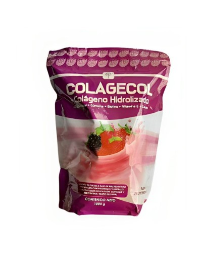 Colágeno hidrolizado con: resveratrol, cúrcuma, biotina, vitamina e y calcio. Bolsa x 1.000g