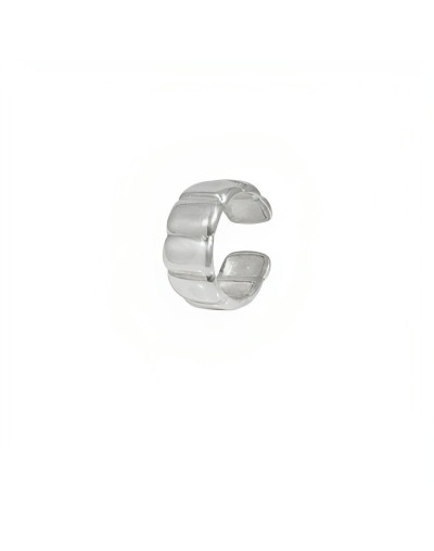 Arete earcuff rectangulos plata 925 ajustable