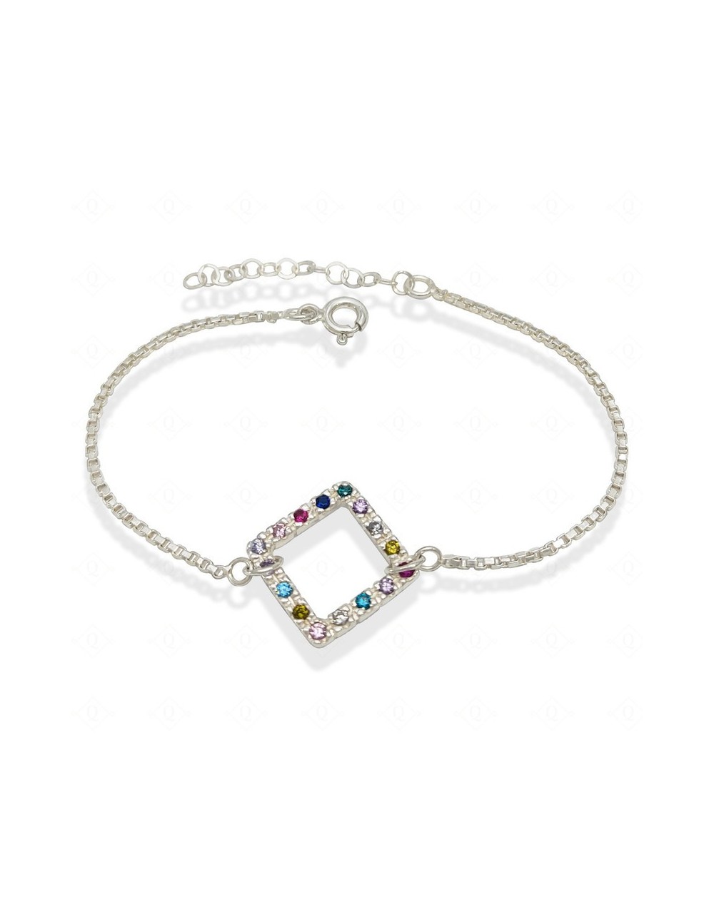 Pulsera cuadrado multicolor