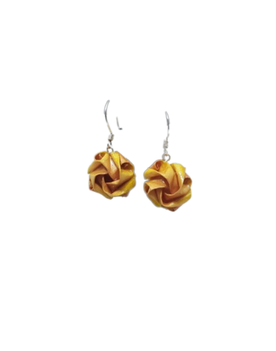 Aretes colgantes rosas grande