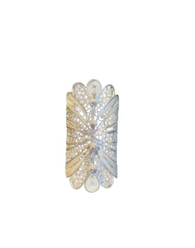 Artesania anillo joyeria en filigrana pavo real
