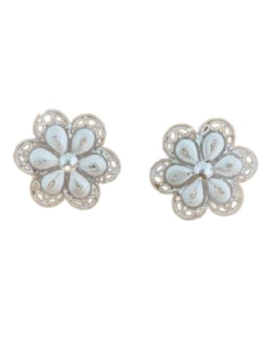 Artesania aretes joya filigrana momposina topo flores