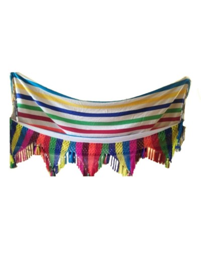 Artesania hamaca sanjacintera sencilla arcoiris croche