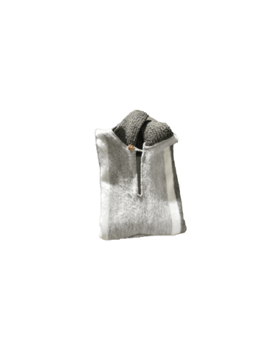 Artesania ruana cuello blanca o combinada