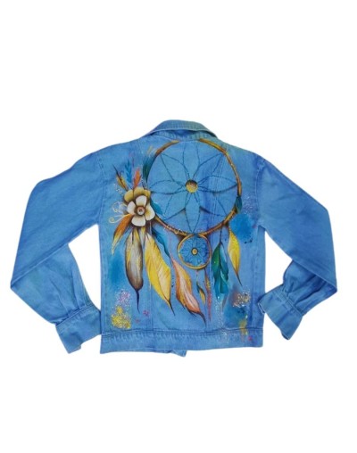 Chaqueta pintada a mano atrapasueños