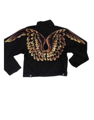 Chaqueta pintada a mano alas