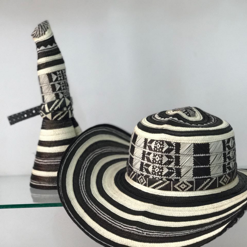 Sombrero colombiano de 21 pafres de palmitas alta calidad en el trenzado