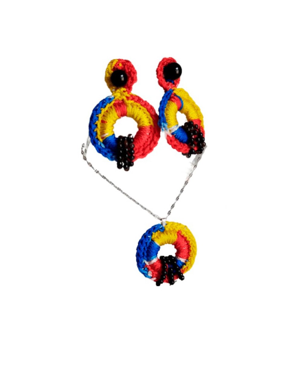Set en técnica crochet colombia con ónix