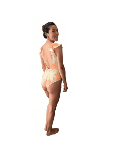 Enterizo vestido de baño raishen naranja
