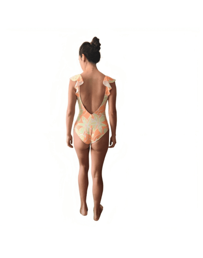 Enterizo vestido de baño raishen naranja