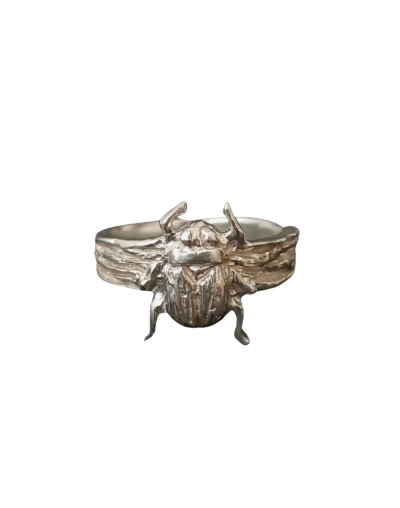 Anillo escarabajo de plata