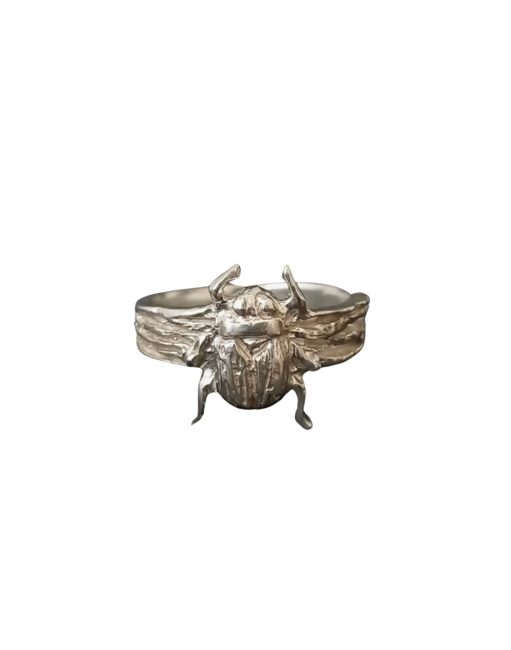 Anillo escarabajo de plata