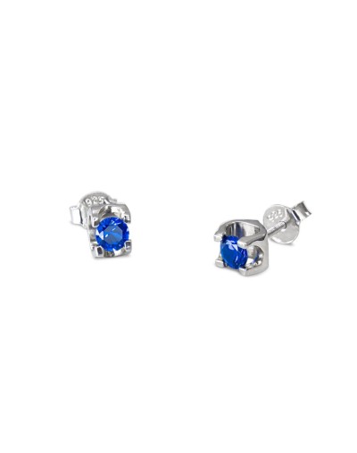 Topos azules sutil plata 925 quezttema