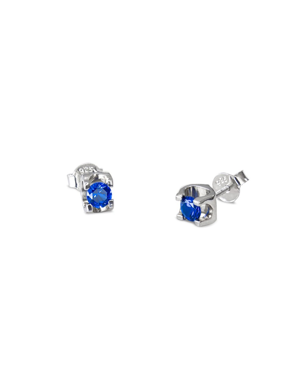 Topos azules sutil plata 925 quezttema