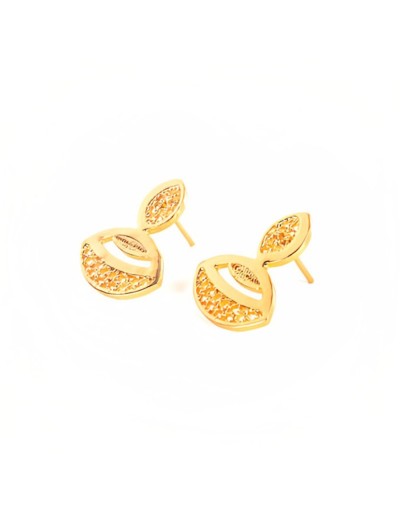 Aretes cortos duna dorados