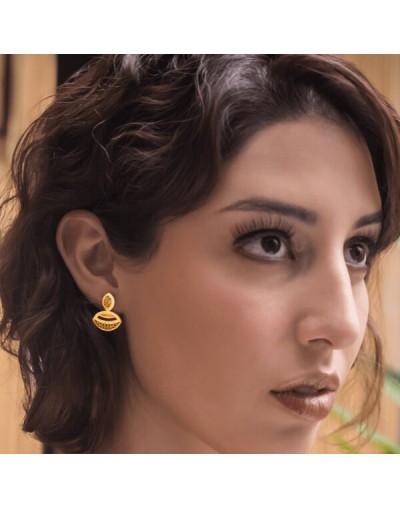 Aretes cortos duna dorados
