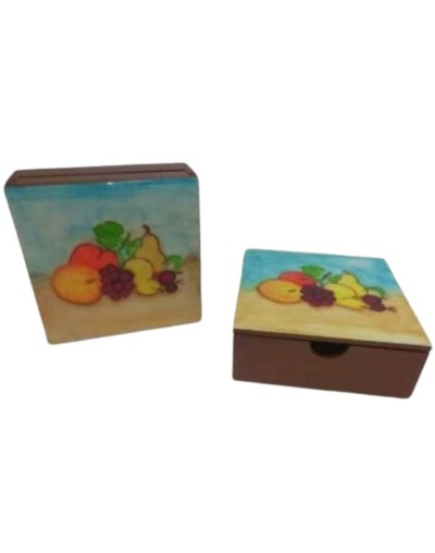 Caja servilletera frutas