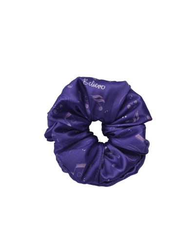 Bamba scrunchie para el cabello morado believe