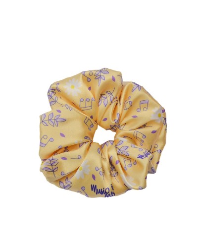 Bamba scrunchie para el cabello amarilla