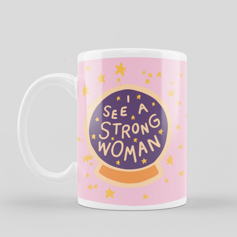 Pocillo Furas con diseño I am a strong woman Mugs