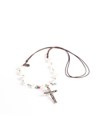 Collar amor a la cruz plateado