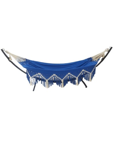 Hamaca con terminados en macramé en punta