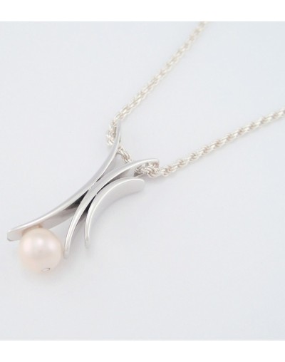 Dije En Plata Ley 950 Con Perla Natural De Cultivo