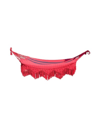 Hamaca con terminados en macramé en punta