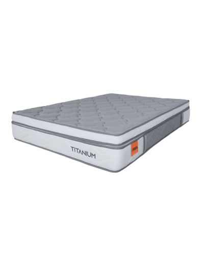 Combo base cama + cabecero + colchón titanio doble