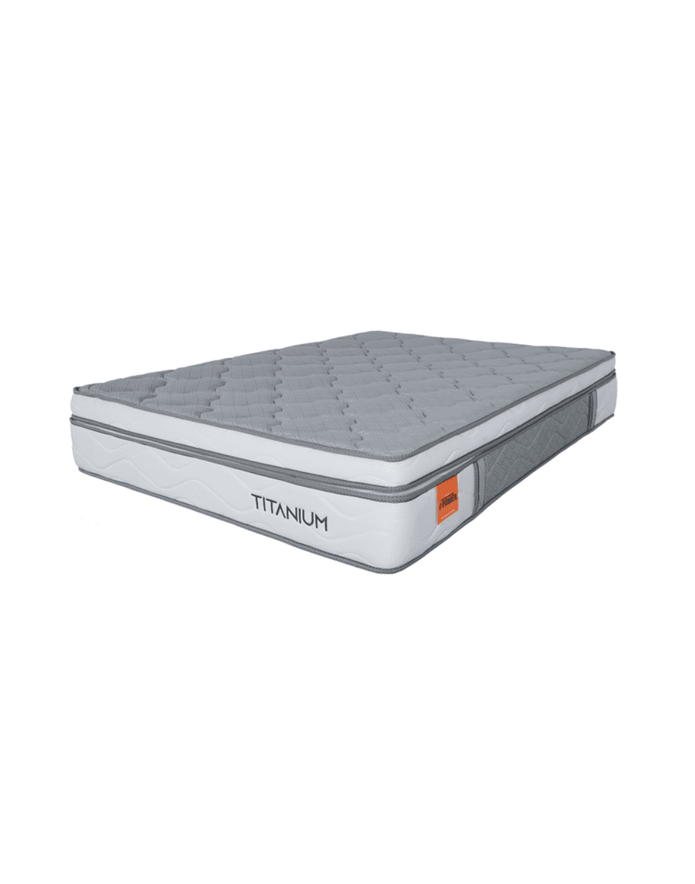 Combo base cama + cabecero + colchón titanio doble