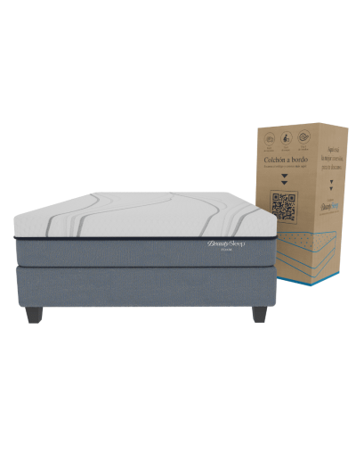 Combo base cama + cabecero + colchón beautysleep rose foam doble