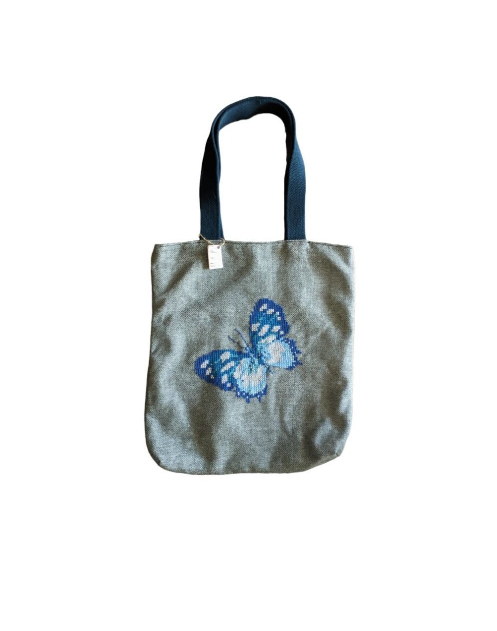 Bolso tote mariposa bordado a mano