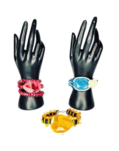 Pulseras tejidas con agatas