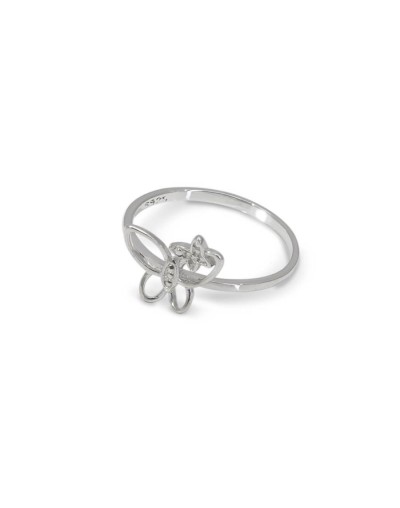 Anillo sutil mariposa plata 925 quezttema