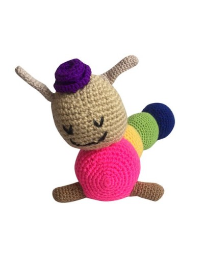 Gusano amigurumi