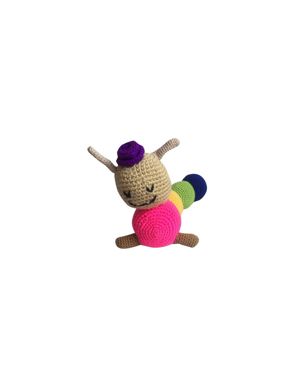 Gusano amigurumi