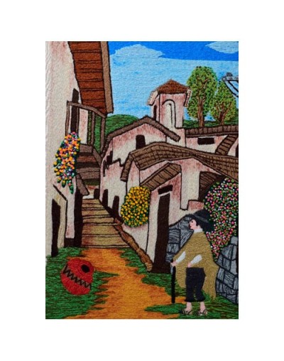 Cuadros en tejido guatemalteco