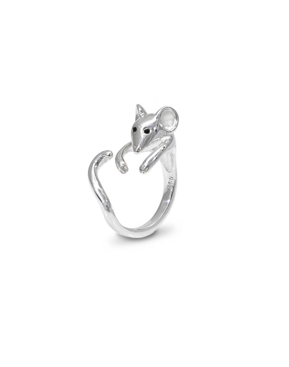 Anillo ratón plata 925 quezttema