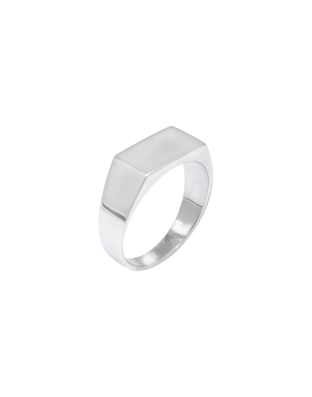 Anillo sello rectangular plata 925 quezttema