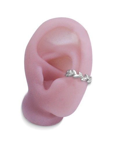 Arete earcuff espiga plata 925 ajustable