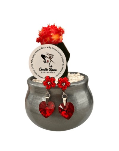 Aretes de corazon cristal swarovski