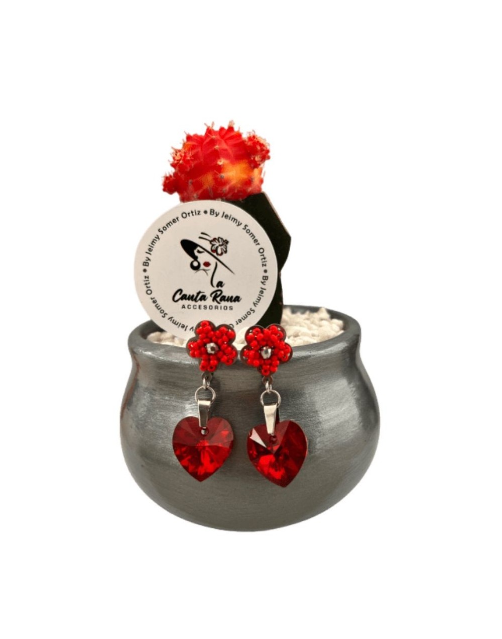 Aretes de corazon cristal swarovski