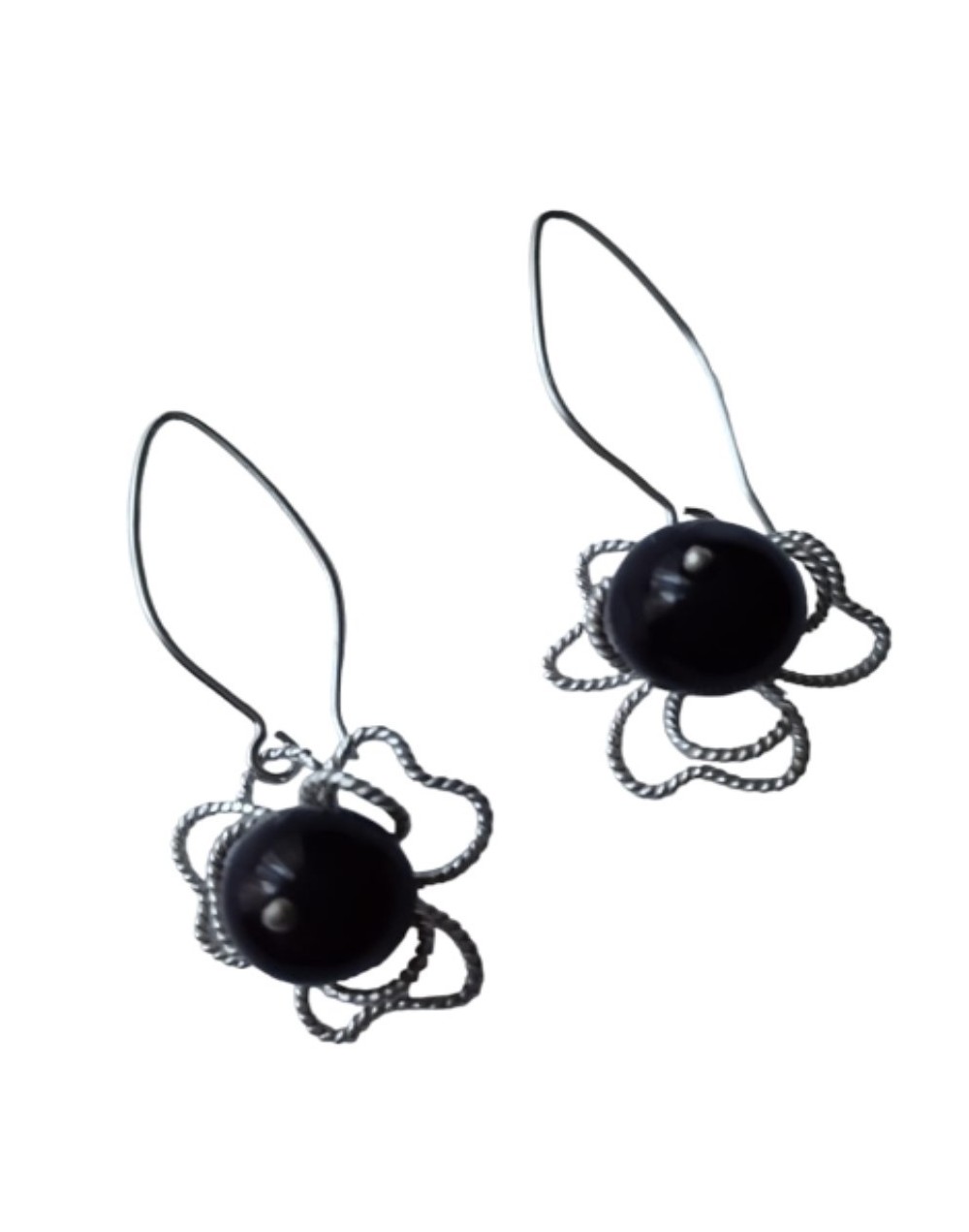 Aretes flor entorchada
