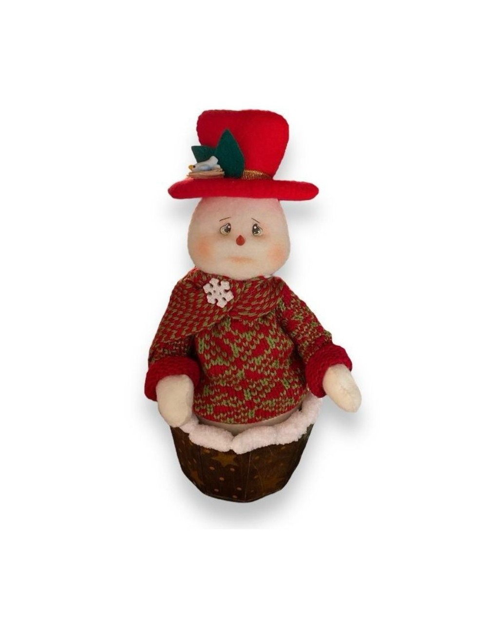 Balde navideño nieve